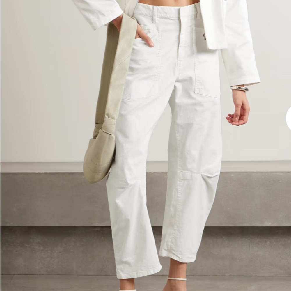 Nili Lotan white capri pants